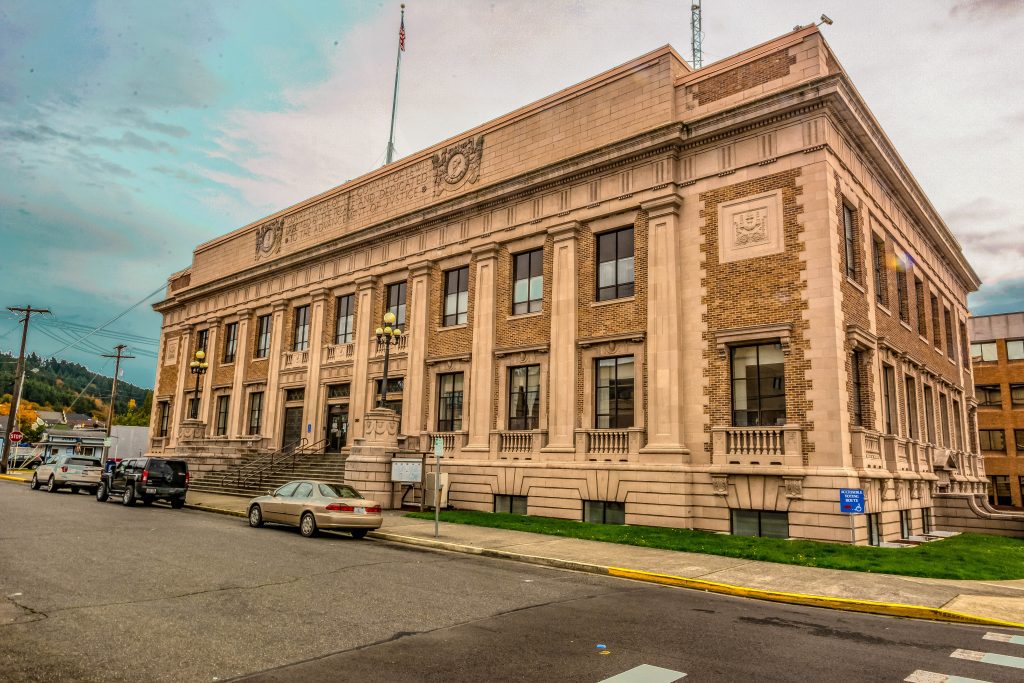 The Lewis County Courthouse in Chehalis, Washington