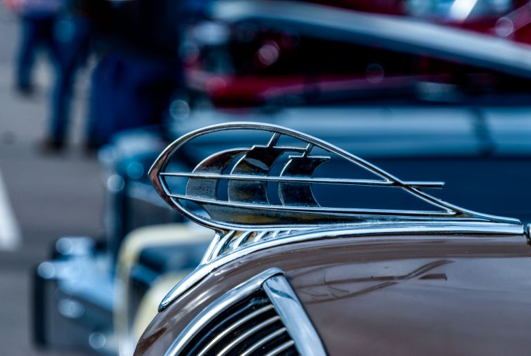 Hood ornament for a 1937 Plymouth--Everyone Knows the Name Plymouth