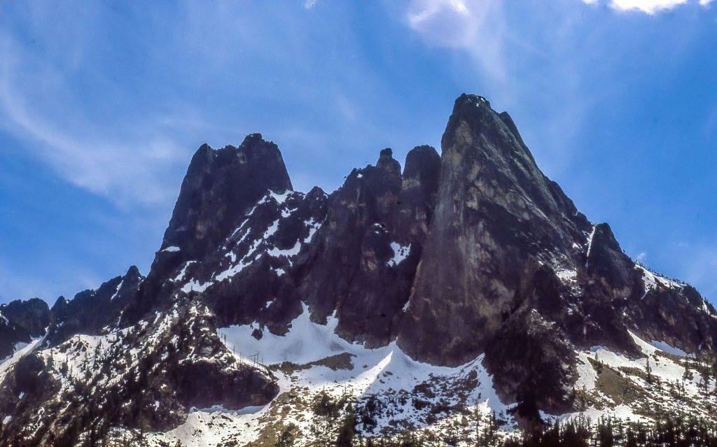 Liberty Bell Mountain, the symbolic mid-point of our drive from Republic to Sedro Woolley.