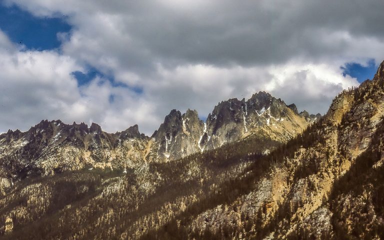 The North Cascade Mountains as seen from Highway 20, between Republic and Sedro Wooley, Washington