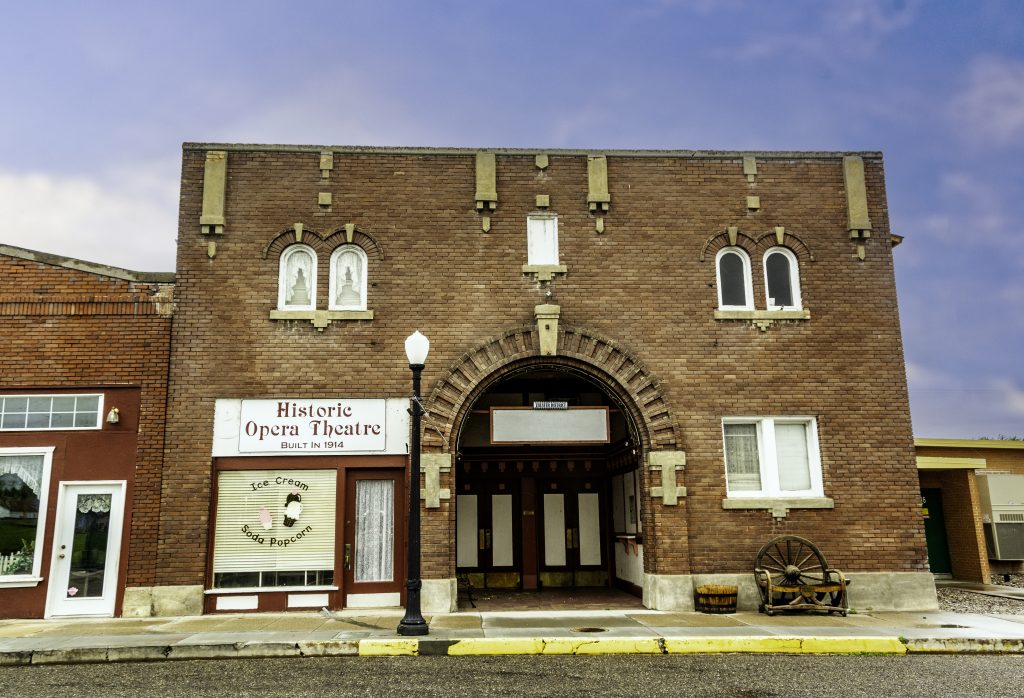 Elmore County's Historic Opera Theatre in Glenns Ferry, Idaho.