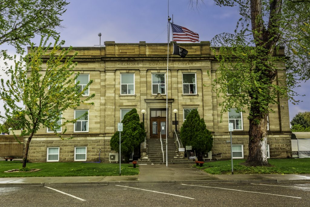 The Elmore County Court House in Mountain Home, Idaho