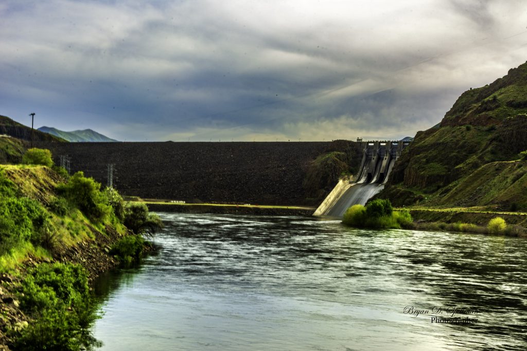 Brownlee Dam on the Snake River.  The base of Hell's Canyon.