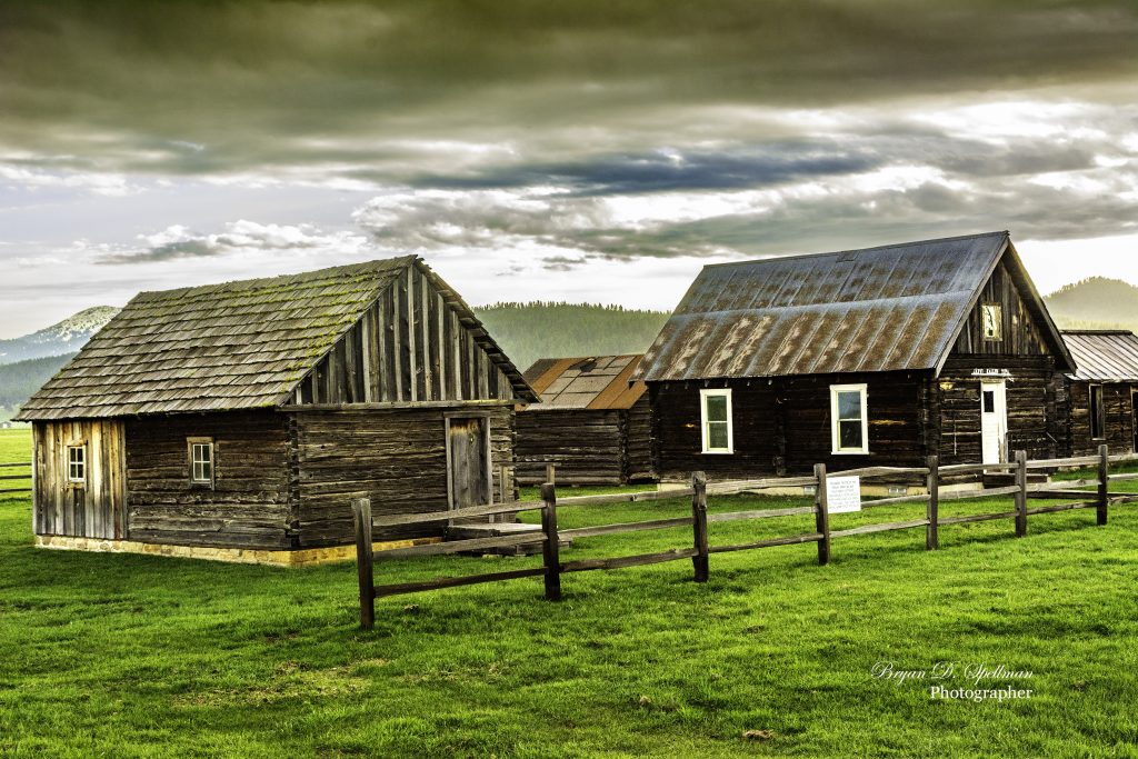 Finnish Settlers' Cabins at Roseberry, a Valley County Idaho ghost town.