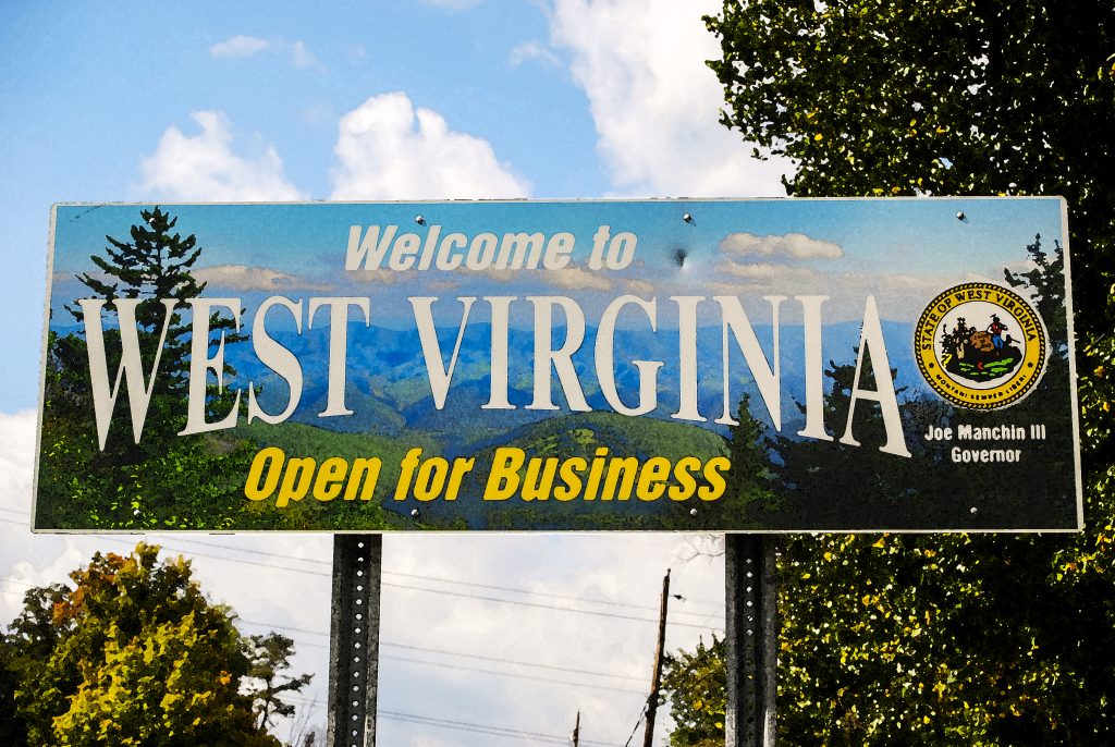 Welcome to West Virginia highway sign